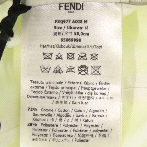 Fendi Marc Jacobs Collaboration Bucket Hat Cotton Polyester Neon Yellow Hat main image 9